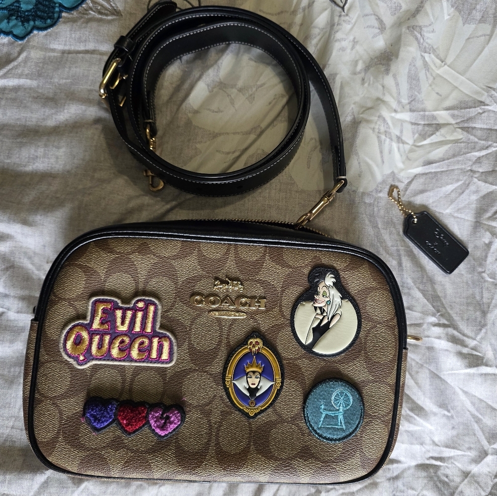 Coach Disney X Coach Jamie Camera Bag In Signature Canvas With Patches